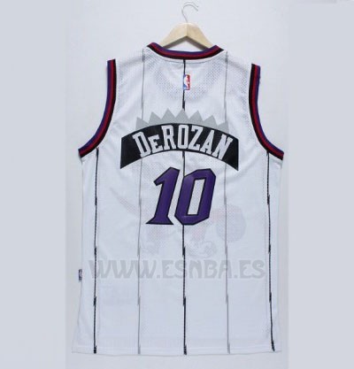 Camiseta Toronto Raptors DeMar DeRozan #10 Retro Blanco